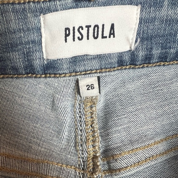 PISTOLA Audrey Women's mid rise Light Blue distressed skinny Jeans/size 26 - Picture 13 of 15